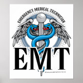 EMT Caduceus Blue Poster (Vorne)