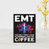 Emt Coffee - Funny Emt Halloween Karte (Gelbe Blume)
