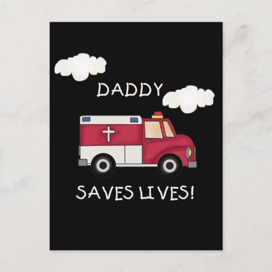 EMT Daddy Rette T - Shirt und Geschenke Postkarte (Vorderseite)