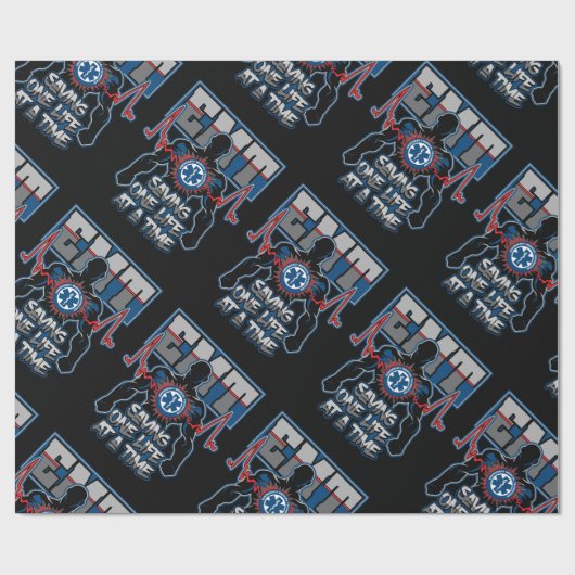 EMT, das auf einmal ein Live rettet Geschenkpapier (Flach)