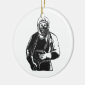 EMT, das Hazmat Anzug Scratchboard trägt Keramik Ornament (Links)