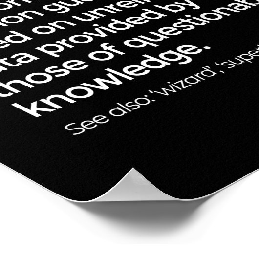 EMT Definition Funny EMS Medizinische Notfalltechn Poster (Ecke)