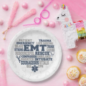 EMT Denim Textur Pappteller (Party)