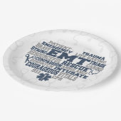 EMT Denim Textur Pappteller (Schrägansicht)