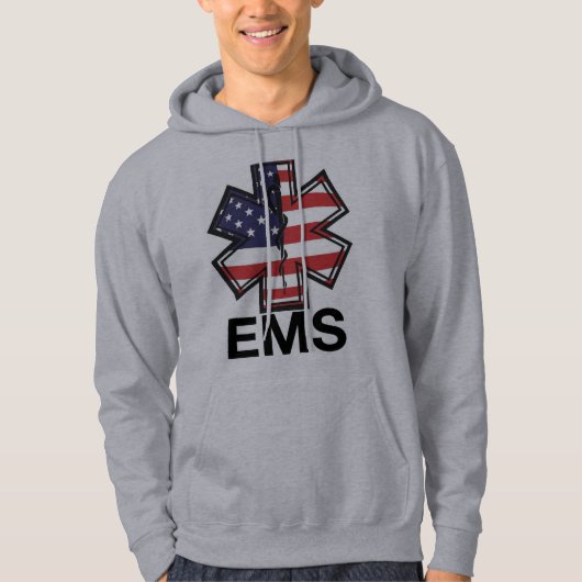 "EMT/EMS" Männerhoodie Sweatshirt (Vorderseite)