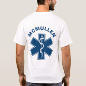 EMT EMS Paramedic Blue T-Shirt (Rückseite)