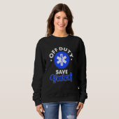 EMT EMS Paramedic First Responder Ambulance Sweatshirt (Vorne ganz)