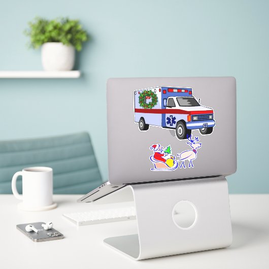 EMT EMS Paramedic First Responder Aufkleber (Laptop auf Schreibtisch)