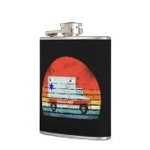 EMT EMS paramedizinischer Notfall Retro Sunset Amb Flachmann (Links)