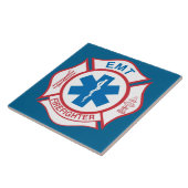 EMT Feuerwehrmannsymbol Fliese (Seite)