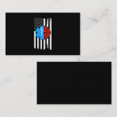 Emt Firefighter American Flag Distressed.Png Visitenkarte (Vorne/Hinten)