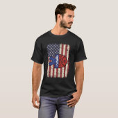 Emt Firefighter American Flag Patriot Paramedic Fi T-Shirt (Vorne ganz)