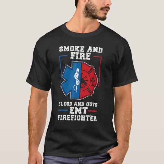 Emt Firefighter EMS Feuerwehr und Feuerwehrmann Em T-Shirt (Vorderseite)