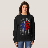 EMT Firefighter EMT American Flag Geschenk Sweatshirt (Vorne ganz)