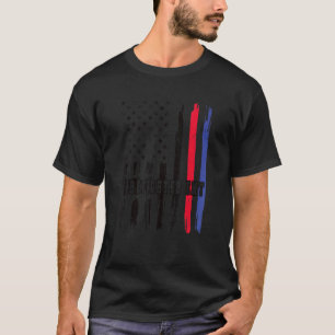 Emt Firefighter US Flag Feuerwehrmann Emt Paramedi T-Shirt