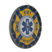 EMT Firefighter Wasserflasche aus Edelstahl Dartscheibe (Vorderseite Links)