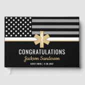 EMT First Responder dünne weiße Linie EMS Ruhestan Gästebuch (Vorderseite)