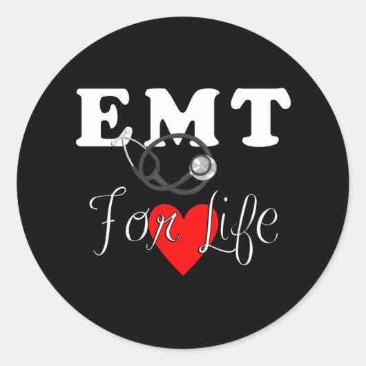 EMT für Leben Runder Aufkleber (Vorderseite)