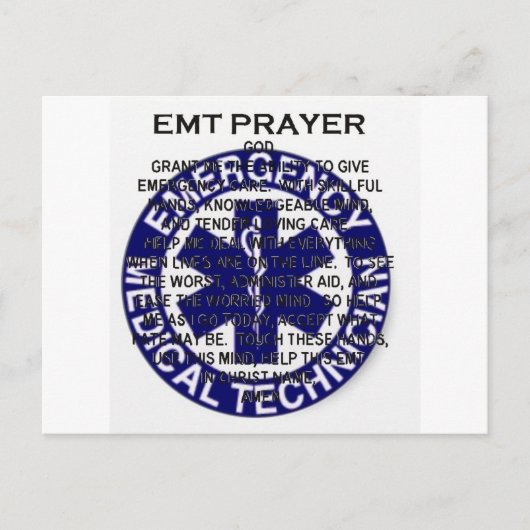 EMT Gebet Postkarte (Vorderseite)