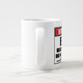 EMT hart am Arbeitsplatz warnen stört nicht Jumbo-Tasse (Rückseite)