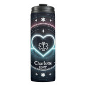 EMT Heartbeat Glowing Medical Design Thermosbecher (Vorderseite)