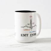 EMT Innere (Kurve-Rhythmus-Elektrokardiogramm) Zweifarbige Tasse (VorderseiteRechts)