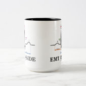 EMT Innere (Kurve-Rhythmus-Elektrokardiogramm) Zweifarbige Tasse (Mittel)