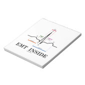EMT Inside (Sinusrhythmus-Elektrokardiogramm) Notizblock (Rotiert)