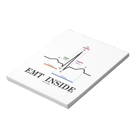 EMT Inside (Sinusrhythmus-Elektrokardiogramm) Notizblock (Rotiert)