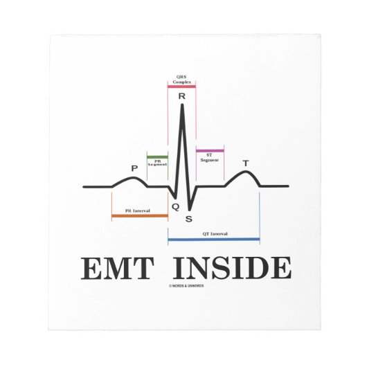 EMT Inside (Sinusrhythmus-Elektrokardiogramm) Notizblock (Vorderseite)