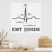 EMT Inside (Sinusrhythmus-Elektrokardiogramm) Poster (Küche)