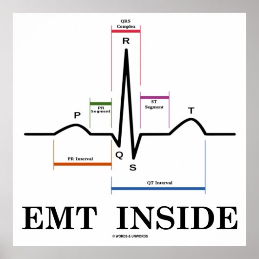 EMT Inside (Sinusrhythmus-Elektrokardiogramm) Poster (Vorne)