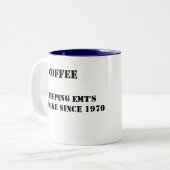 EMT Kaffee Zweifarbige Tasse (Vorderseite Links)