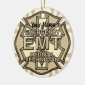 EMT Malteser Kreuz Keramik Ornament (Links)