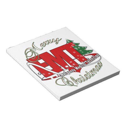 EMT Medizinischer Notfalltechniker CHRISTMAS Notizblock (angewinkelt)