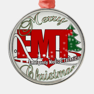 EMT Medizinischer Notfalltechniker CHRISTMAS Ornament Aus Metall