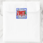 EMT Medizinischer Notfalltechniker CHRISTMAS Quadratischer Aufkleber (Tasche)