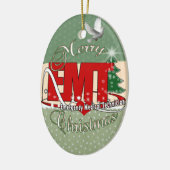 EMT Notmedizinisches Techniker WEIHNACHTEN Keramik Ornament (Links)