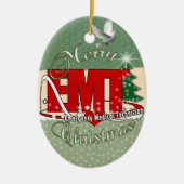 EMT Notmedizinisches Techniker WEIHNACHTEN Keramik Ornament (Vorne)