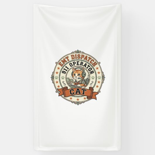 EMT-Notruf 911 Operator Katze EMT-Notruf 911 Ope Banner (Vertikal)