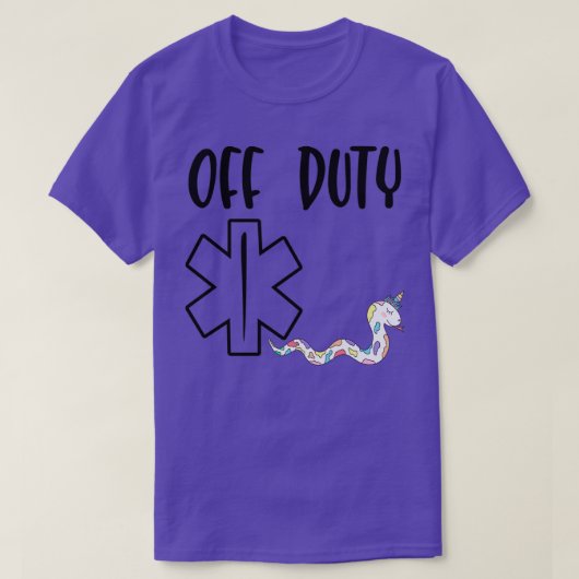 EMT Off Duty Funny Doctor Unicorn Schlangen Gesche T-Shirt (Design vorne)