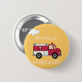 EMT Onkel Saves Lives Tshirts und Geschenke Button (Vorne & Hinten)