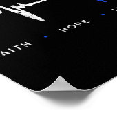 EMT Paramedic EMS Emergency Faith Hope Liebe Poster (Ecke)