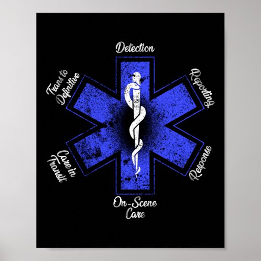 EMT Paramedic EMS Emergency Poster (Vorne)