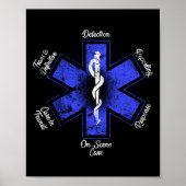 EMT Paramedic EMS Emergency Poster (Vorne)