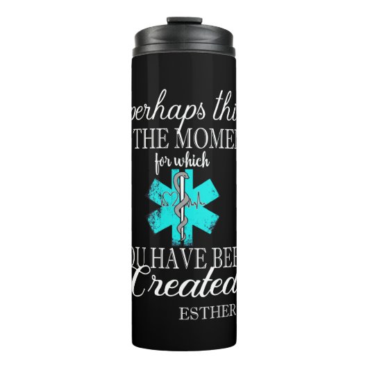 EMT Paramedic Hero Creative Bible Verse Covid Thermosbecher (Vorderseite)