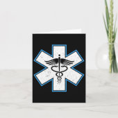 Emt Paramedic Star - Caduceus Ems First Responder Karte (Vorderseite)