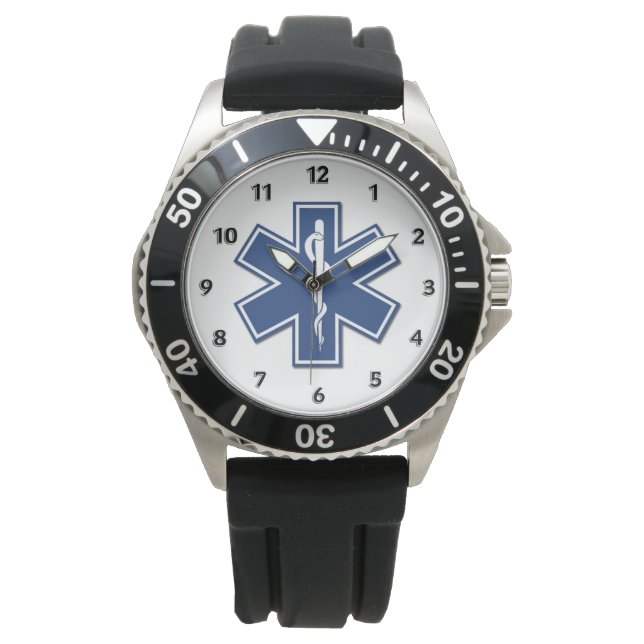 EMT Paramedics EMS Star of Life Armbanduhr (Vorderseite)