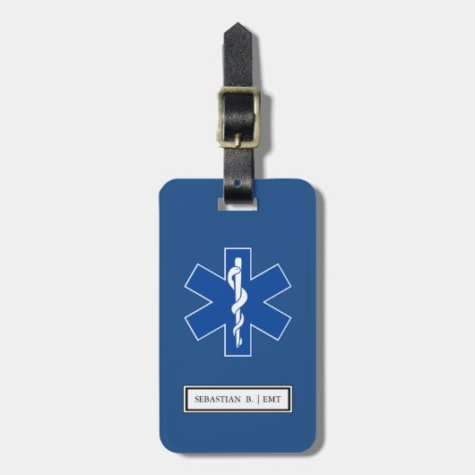 EMT Paramedium Symbol Custom Gepäckanhänger (Vorderseite vertikal)