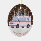 EMT Parmedic Ambulance Weihnachts-Keramik Ornament (Rechts)